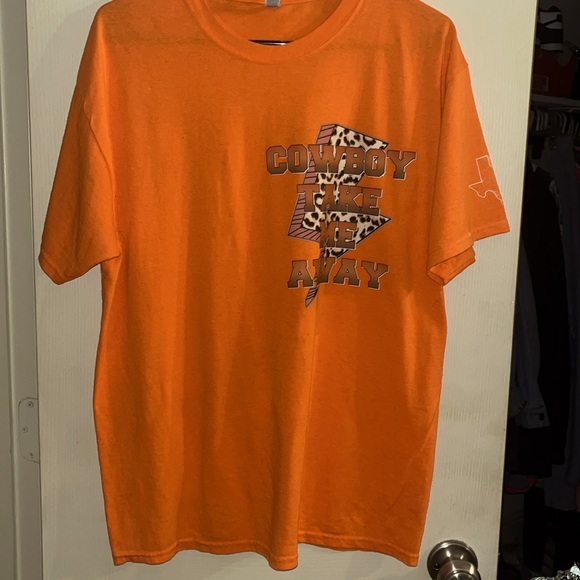 Cowboy take me away leopard print orange size large - Picture 1 of 6